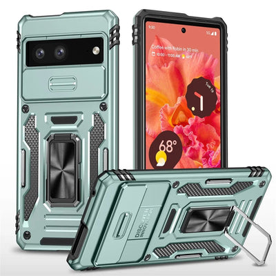 Magnetic Phone Case With Kickstand & Camera Cover For Google Pixel