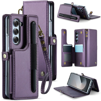 RFID Flip Leather Wallet Case For Samsung Z Fold