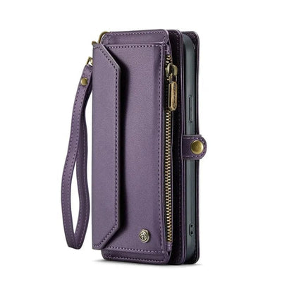 RFID Crossbody Leather Wallet Phone Case iPhone 6/7/8 / Purple CM20240918-03-iPhone 6 7 8-Purple