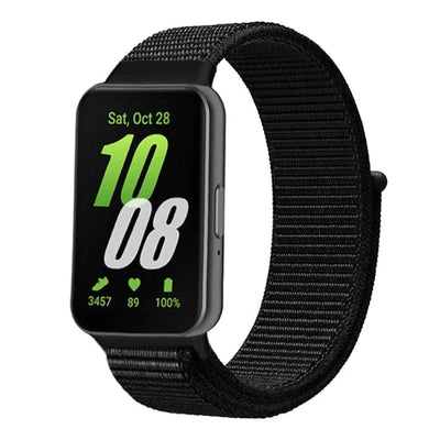 Nylon Sports Watch Band For Samsung Galaxy Fit 3 dack black / For galaxy fit 3 / CHINA 200000049:3348727;200000051:100016944;200007763:201336100