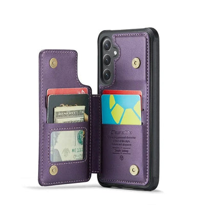 RFID Flip Leather Wallet Case For Samsung Galaxy