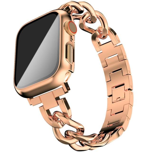 Cuban link chain apple best sale watch band